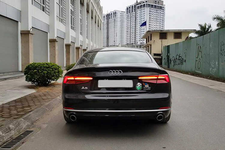 Nhìn thoáng qua, có vẻ "phom" của mẫu xe A5 Sportback phiên bản mới này không khác gì phiên bản cũ khi nhìn từ hai bên thân xe. Tuy nhiên trên thực tế, Audi đã dập đường nổi chạy dưới thân đậm hơn và gắn cho chiếc xe một thanh nẹp trang trí nhỏ ở vị trí tiếp giáp giữa cửa sau với vè trước.