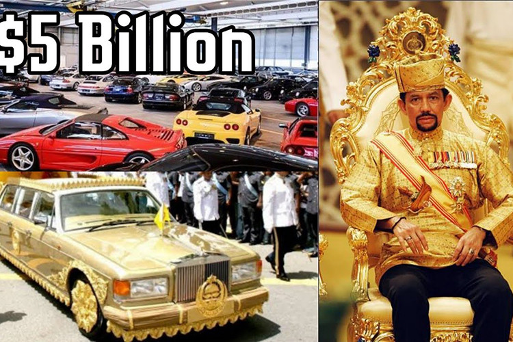 Trong ngày cưới của mình, vị Quốc vương này đã chọn một chiếc Silver Spur II mạ vàng 24 carat làm xe hoa. Ở thời điểm đó, giá trị chiếc xe ước tính không dưới 14 triệu USD (tương đương khoảng 339,8 tỷ đồng).