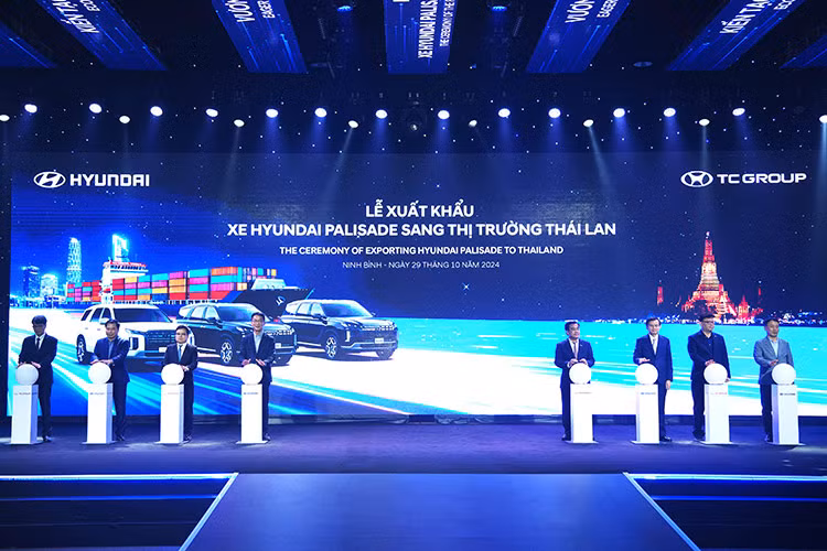 Can canh dan Hyundai Palisade lap rap Viet Nam xuat khau Thai Lan