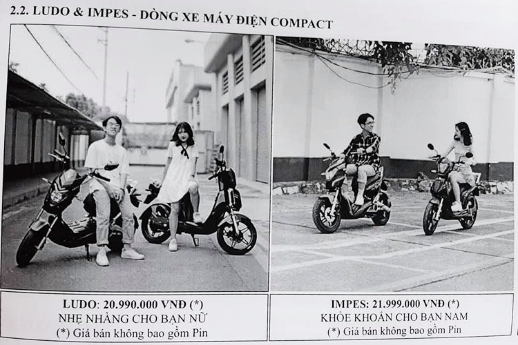 Hình ảnh và giá bán trên tờ rơi tại một số đại lý xe Vinfast ở Hà Nội.