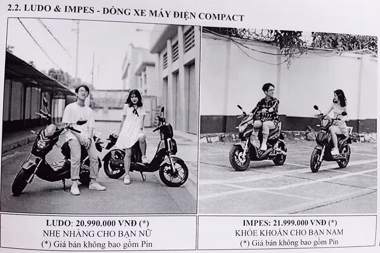 Hình ảnh và giá bán trên tờ rơi tại một số đại lý xe Vinfast ở Hà Nội.