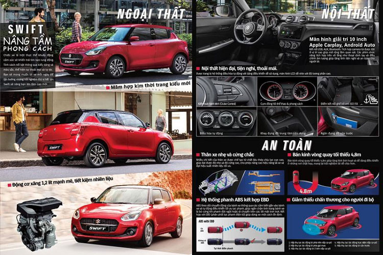 Cụ thể thay đổi đáng chú ý về ngoại thất của Swift 2021 bao gồm lưới tản nhiệt được tái thiết kế mang vẻ sắc sảo hơn với họa tiết tổ ong kiểu mới, phần ốp nhựa đen phía dưới được loại bỏ để tạo cảm giác bề thế hơn. Thiết kế mâm xe mới Suzuk Swift 2021 cũng được thay đổi hiện đại hơn khi sử dụng bộ mâm hợp kim mài bóng với 2 tông màu thể thao hơn.