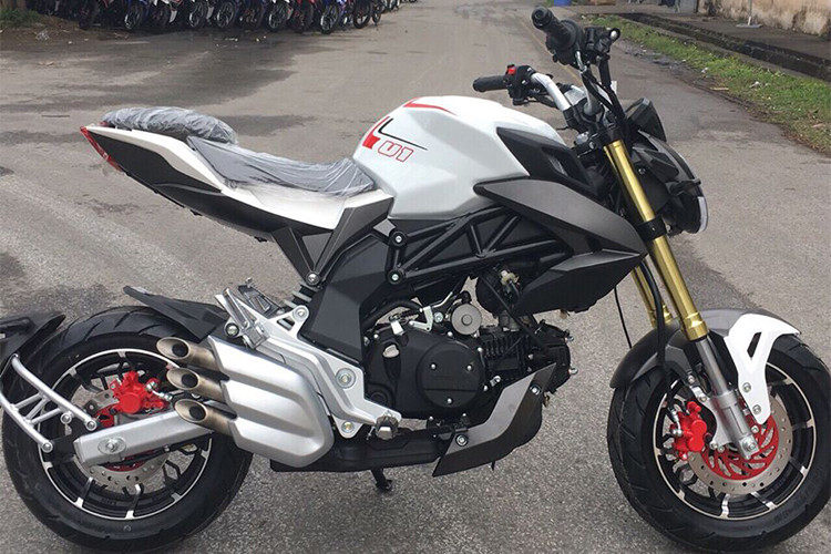 Các phiên bản màu đều được trang bị bộ khung ống thép kiểu Trellis lộ ra ngoài và được sơn màu khác nhau. Mẫu xe này có kích thước tổng thể bao gồm chiều dài 1.750 mm, rộng 760 mm và cao 1. 020 mm. Chiều cao yên xe tính từ mặt đất là 720 mm. Trọng lượng khô của xe là 104 kg.