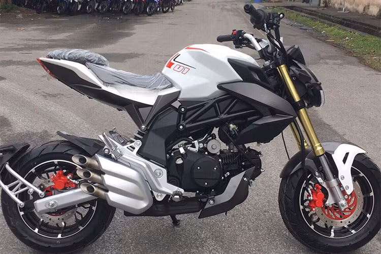 Các phiên bản màu đều được trang bị bộ khung ống thép kiểu Trellis lộ ra ngoài và được sơn màu khác nhau. Mẫu xe này có kích thước tổng thể bao gồm chiều dài 1.750 mm, rộng 760 mm và cao 1. 020 mm. Chiều cao yên xe tính từ mặt đất là 720 mm. Trọng lượng khô của xe là 104 kg.