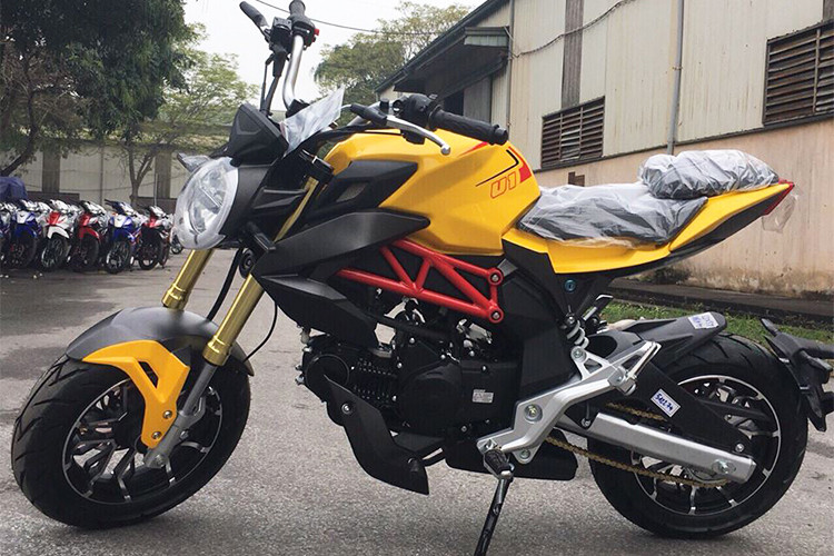 Cuối tuần vừa qua, một công ty nhập khẩu tư nhân tại Việt Nam đã "show hàng" lô xe máy côn tay 125 phân khối của thương hiệu không mấy tên tuổi tại Trung Quốc. Các mẫu xe này mang tên Andean Ad 125, có thiết kế "nhái" khá giống với dòng siêu môtô MV Agusta đình đám của Ý.