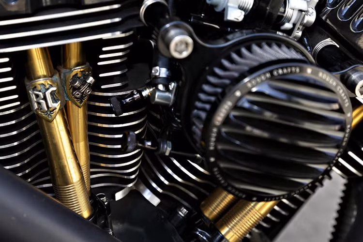 Ở phần động cơ, Harley-Davidson Softail được chủ nhân trang bị bộ chế hòa khí Mikuni HSR 45, cùng với một hệ thống ống xả và bộ lọc không khí mới giúp cho chiếc xe thoát hơn và mạnh mẽ hơn.