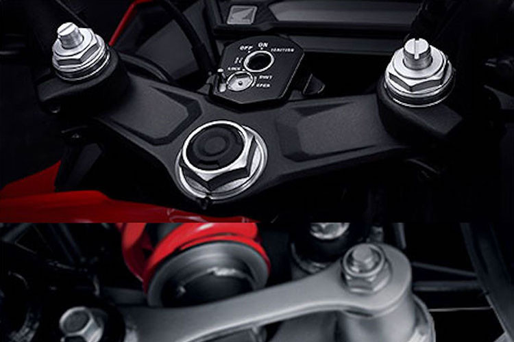 Hệ thống phuộc trên CBR150R mới cũng có thể điều chỉnh được tải trọng cho cả giảm xóc trước lẫn sau. Những điểm thay đổi trên Honda CBR150R 2019 thật sự chưa nhiều, thậm chí thông số kỹ thuật khá giống với đời xe 2018 - tuy nhiên nó vẫn sẽ được nhiều người dùng chào đón.