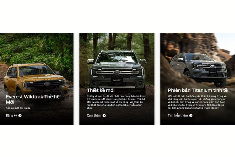 Giá xe Ford Everest Wildtrak 2023 tại Việt Nam dự kiến cao hơn bản Titanium+ (1,452 tỷ đồng), có thể lên tới 1,5 tỷ đồng. Hiện tại, các đại lý đã nhận đặt trước Everest Wildtrak với mức cọc từ 20-60 triệu đồng. Thời điểm ra mắt dự kiến trong khoảng tháng 4 đến tháng 6 năm nay.