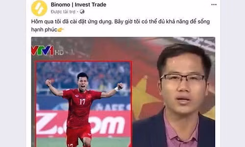 Mao danh VTV dang bai Van Thanh U23 VN quang cao ca cuoc Binomo-Hinh-2