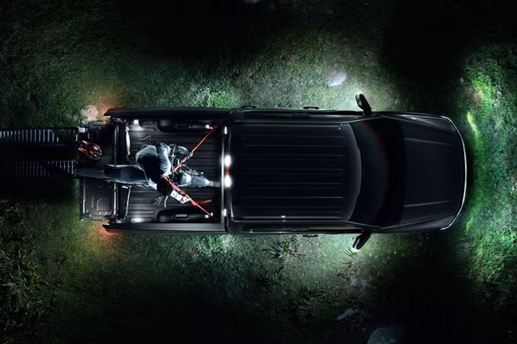 Về an toàn, F-150 Lightning bao gồm những tính năng như hỗ trợ tránh va chạm sớm, phanh khẩn cấp tự động đi kèm phát hiện người đi bộ, cảnh báo va chạm phía trước, phát hiện điểm mù và cảnh báo phương tiện cắt ngang khi lùi, hỗ trợ giữ làn đường, camera lùi, đèn pha tự động, cảm biến lùi, hỗ trợ phanh khi lùi hoặc phanh tự động sau va chạm…