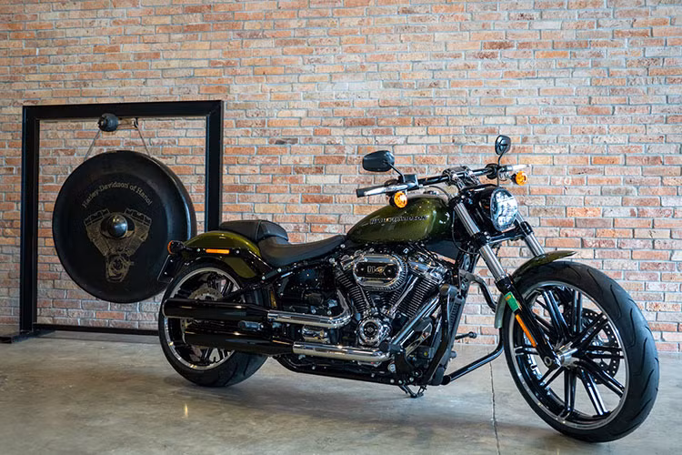 Khi mới được bán ra thị trường, Harley-Davidson Breakout 114 sở hữu đa dạng lựa chọn với nhiều màu sơn khác nhau: Vivid Black, Midnight Blue, Barracuda Silver, River Rock Gray Denim, Performance Orange, Stilleto Red và Zephyr Blue/Black Sunglo...