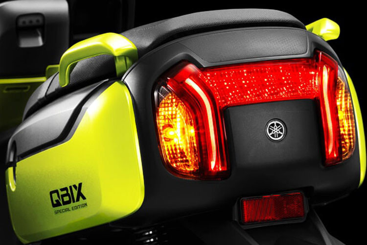 Cả 2 bánh của QBIX đều được trang bị vành 12 inch 6 cánh tương tự dòng Nozza Grande. Xe chỉ được trang bị hệ thống phanh đĩa cho bánh trước, tuy nhiên QBIX sẽ được bán với phiên bản có ABS. Các kích thước tổng thể D x R x C của xe lần lượt là 1860, 710 và 1115 mm.