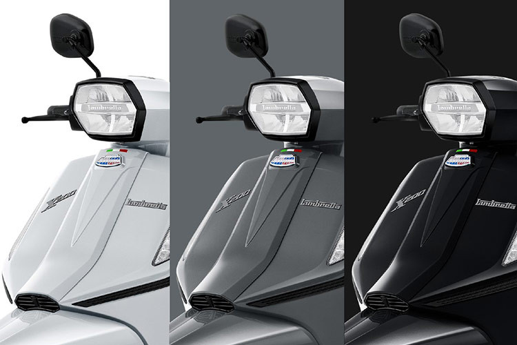 Vẫn như các dòng xe khác, X200 GP được Lambretta chăm chút khi khắc logo hãng trên tất cả các chi tiết dù là nhỏ nhất từ tay nắm, nắp bình xăng,... và lối phối màu đen trắng, xám trắng làm tăng thêm sự ấn tượng cho sản phẩm.