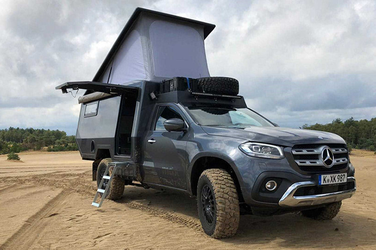 Ở nguyên bản, mẫu bán tải Mercedes-Benz X-Class đã là tay off-road hạng nặng, có thể chinh phục mọi loại địa hình. Tuy nhiên, bấy nhiêu đó vẫn là chưa đủ cho một chuyến hành trình dài. Một hãng độ vừa tung ra phiên bản hoàn toàn mới của X-Class, biến chiếc bán tải thành một mẫu xe sinh tồn thực thụ.