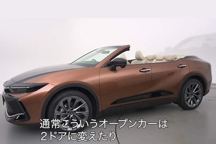 Toyota Crown bản mui trần vẫn được giữ nguyên không gian nội thất sang trọng với 5 chỗ ngồi. Chiếc ôtô mui trần này không có mái che có thể thu vào, do đó bảo toàn độ rộng rãi của không gian khu vực chở hàng.