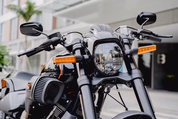 Được tạo ra nhằm cạnh tranh trực tiếp với các đối thủ trong phân khúc cruiser "cơ bắp" (Power cruiser), FXDR 114 không còn vẻ ngoài mang hơi hướng cổ điển giống như các dòng xe trước đây của Harley-Davidson. Phần đầu xe được trang bị đèn pha và đèn báo dạng led hiện đại.