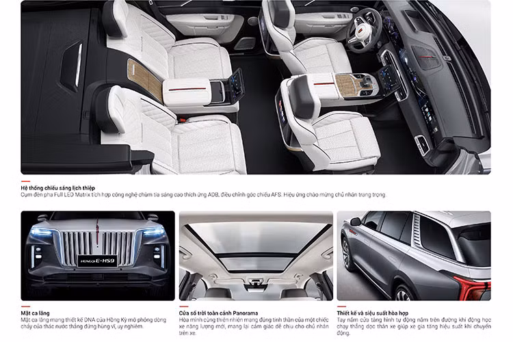 Xe có 3 phiên bản với 4 cấu hình ghế: 7 – 5 hoặc 4 chỗ. Phiên bản Flagship cao cấp nhất có cấu hình 4 ghế ngồi với nhiều tính năng ưu ái đặc biệt cho hành khách như: ghế chỉnh điện 8 hướng, lưng ghế ngả tối đa 125 độ, tăng chiều đệm đỡ đùi thêm 5cm, massage, làm mát, sưởi,… Tất cả các tính năng đều có thể điều chỉnh độc lập cho từng ghế.