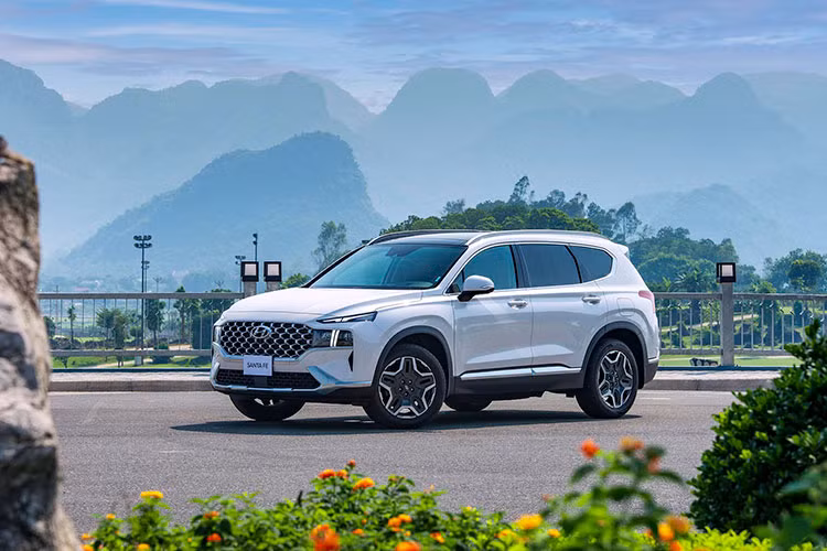 Tại Việt Nam, Hyundai SantaFe Hybrid được Hyundai Thành Công sản xuất lắp ráp và phân phối với 6 màu tùy chọn: Đen, Trắng, Đỏ đô, Bạc, Vàng cát và Xanh nước biển. Xe được bảo hành 5 năm hoặc 100.000 km tuỳ theo điều kiện nào đến trước. Giá xe Hyundai SantaFe Hybrid 2023 khuyến nghị 1,45 tỷ đồng (đã bao gồm VAT).