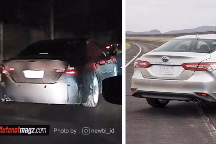 Theo hình ảnh được chụp lại trên đường chạy thử nghiệm tại Indonesia, Toyota Camry 2018 sở hữu diện mạo giống với bản toàn cầu được ra mắt tại các quốc gia khác từ trước. Về tổng quan, mẫu sedan hạng D này có kích thước dài x rộng x cao (mm) là 4.885x1.840x1.455 mm. Xe được trang bị bộ khung gầm GA-K dựa trên nền tảng TNGA.