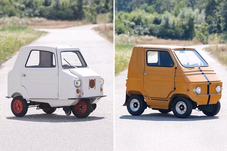 Một trong hai chiếc xe tí hon đó là Zele 1000 được chế tạo bởi Zagato, công ty thiết kế gốc Ý nổi tiếng thế giới từng làm việc cho những mẫu xe của Aston Martin và Maserati. Mẫu xe ra đời năm 1974 này được trang bị một cụm pin 12 V có thể sạc bằng cách cắm trực tiếp vào nguồn điện thông qua một bộ biến áp.