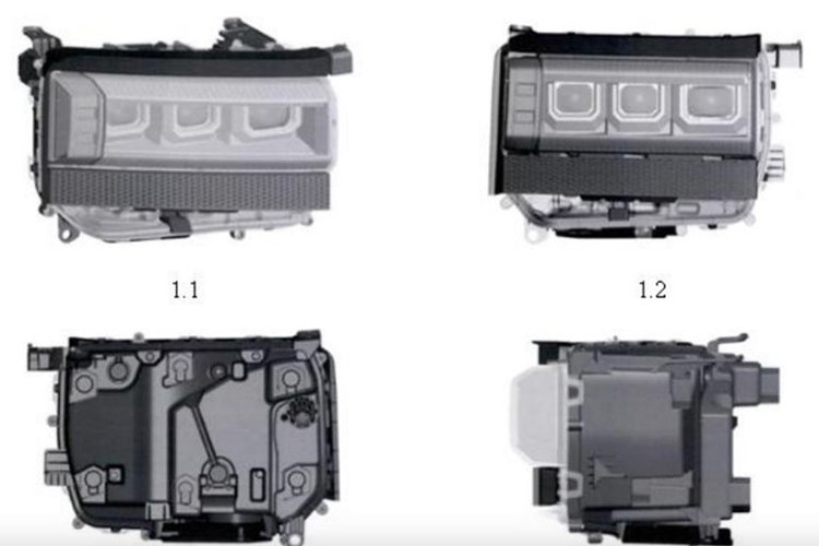 Ở phần ngoại thất, các bộ phận của xe SUV Toyota Land Cruiser Prado 2024 được đăng ký bao gồm cụm đèn chiếu sáng trước, cụm đèn hậu, cản trước, lưới tản nhiệt và cản sau. Trong khi đó, các chi tiết nội thất xuất hiện trong đơn đăng ký bảo hộ độc quyền là kiểu dáng vô lăng và bảng điều khiển.