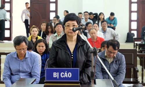 Bà Châu Thị Thu Nga tại phiên tòa phúc thẩm.