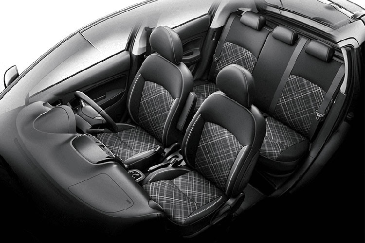 Về trang bị, Mitsubishi Mirage 2020 tại Thái Lan có điều hòa tự động đi kèm màn hình kỹ thuật số, hệ thống âm thanh 4 loa, hệ thống định vị, vô lăng 3 chấu bọc da, chỉnh 2 hướng (lên, xuống) và tích hợp phím chức năng, cần số bọc da, 1 ổ điện 12V, nút bấm khởi động máy cũng như mở cửa không cần chìa khóa.