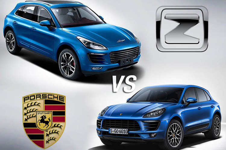 Mẫu xe Zotye SR9 Tàu nhái, trước đây gọi là SR8 có thể dễ dàng đánh lừa thị giác ngay từ cái nhìn đầu tiên với thiết kế tương tự mẫu xe Porsche Macan ở phía bên kia bờ Bắc Châu Âu. Thậm chí nếu nhìn kỹ một lần nữa có thể nhận ra sự tương đồng rất lớn về thiết kế giữa 2 mẫu xe này. 