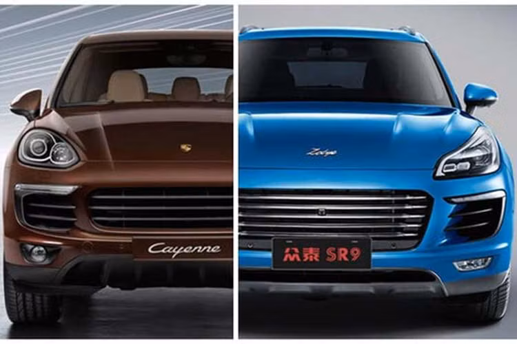 Chiếc Zotye SR8 được nhái tinh xảo đến từng chi tiết. Ngay cả chiếc logo Stuttgart nổi tiếng của hãng xe Đức cũng được làm lại khiến ai không để ý sẽ nhầm thành hàng thật. Người đàn ông chủ xe thậm chí còn gắn hẳn dòng chữ Porsche phía đuôi xe.