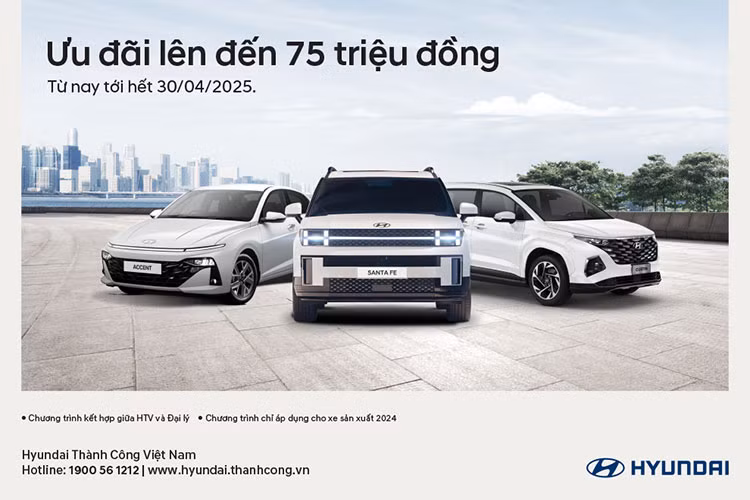 Hang loat oto Hyundai nhan uu dai cao nhat toi 75 trieu dong