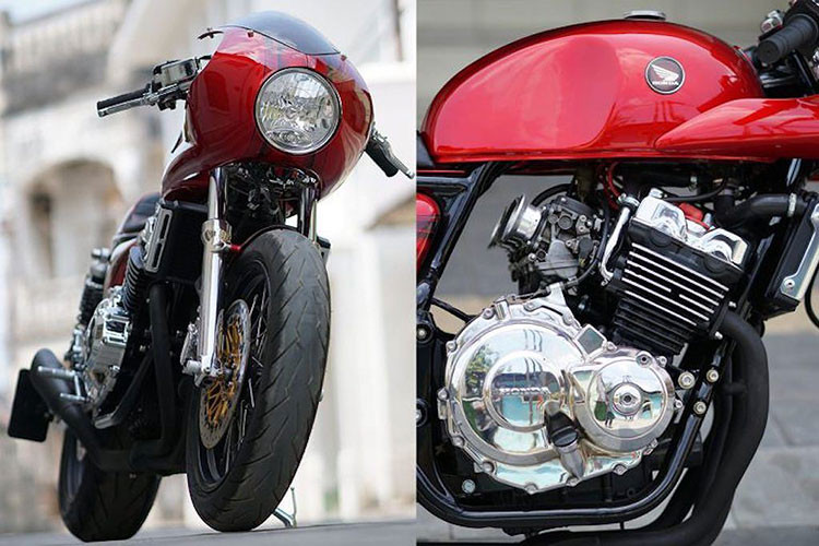 Khối động cơ 4 xi-lanh của chiếc xe nay cũng có công suất lớn hơn do được "xoáy nòng", sử dụng chế hòa khí với họng hút loa kèn và thay hệ thống xả 4-to-2 chế tạo thủ cộng. Trước khi được lắp ghép lại với nhau để tạo thành chiếc xe hoàn chỉnh, Papnmam đã sơn lại toàn bộ các chi tiết thân vỏ trong màu đỏ candy.