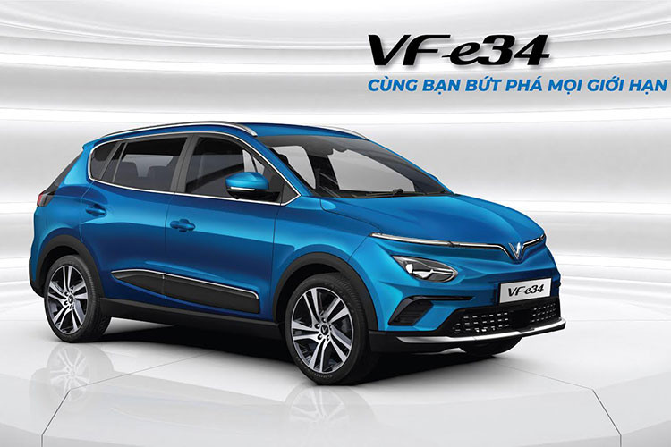 Chiếc ôtô thuần điện Vinfast đầu tiên của Việt Nam có trọng lượng không tải là 1.490 kg, trong đó bộ pin nặng 284,5 kg, động cơ nặng 96 kg. Xe sử dụng treo trước dạng McPherson, treo sau dầm xoắn. Phanh đĩa 4 bánh với la zăng 18 inch đi kèm bộ vá lốp. Đáng chú ý, phanh của E34 là phanh tái sinh, khi đạp phanh sẽ sạc ngược vào hệ thống