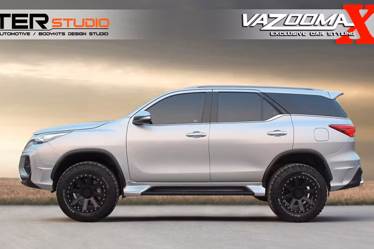 Từ khi mẫu xe Toyota Fortuner thế hệ mới trình làng tại các thị trường, liên tục có những bộ body kit mới dành cho Toyota Fortuner 2017 được người Thái nghiên cứu thiết kế và cho ra đời. Sau bộ bodykit Ativus đình đám từng xuất hiện tại Việt Nam, thêm một gói độ vừa xuất hiện có tên Vazooma-X do hãng độ Ter Studio sản xuất.