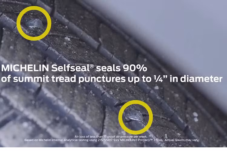 "Chẳng có gì làm hỏng chuyến đi chơi của gia đình nhanh bằng lốp thủng", ông Joseph Billman, kỹ sư vành và lốp của Ford, phát biểu. "Explorer sẽ trở thành cỗ máy tối thượng cho các chuyến đi của gia đình. Mẫu xe này hoàn toàn phù hợp với lốp Michelin Selfseal mới". 