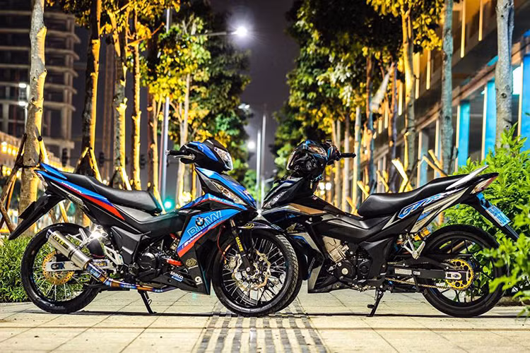 Tâm điểm chính để thu hút ánh nhìn chính là đĩa Galfer, heo Brembo billet, ống giải nhiệt Samco Sport... và phuộc sau Ohlins Điều chú ý nhất ở đây chính là ống xả Over racing cho âm thanh và uy lực ddầy phấn khích. Phần đuôi của xe trở nên thon gọn hơn rất nhiều với dè Honda Sonic.