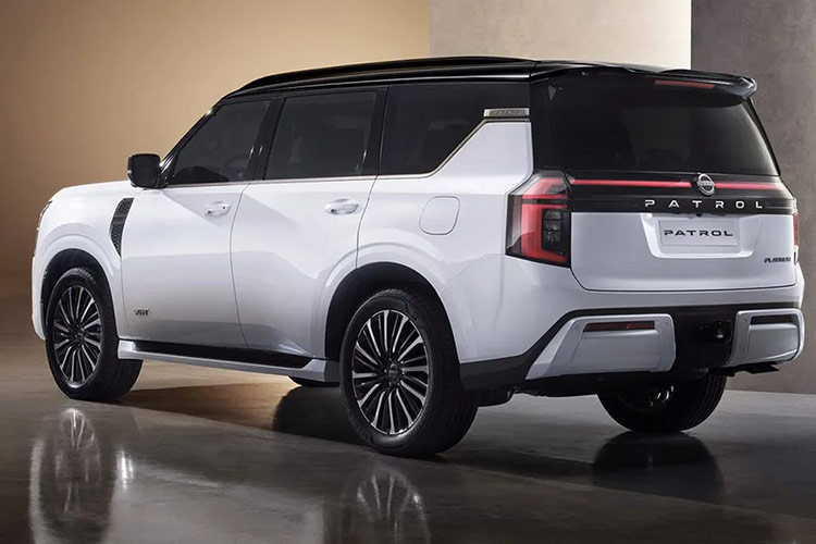 Sức mạnh được truyền đến cả bốn bánh thông qua hộp số tự động 9 cấp mới. Người lái cũng có thể lựa chọn giữa sáu chế độ lái: Standard, Sand, Rock, Mud/Rut, Eco và Sport. Đối với những người thích động cơ tinh tế hơn, Nissan Patrol 2025 cũng có sẵn với động cơ V6 3.8L hút khí tự nhiên cho công suất 316 mã lực và mô-men xoắn 386 Nm. Giống như động cơ V6 tăng áp kép, động cơ này cũng được kết hợp với hộp số tự động 9 cấp hoàn chỉnh và hệ dẫn động 4 bánh mới.