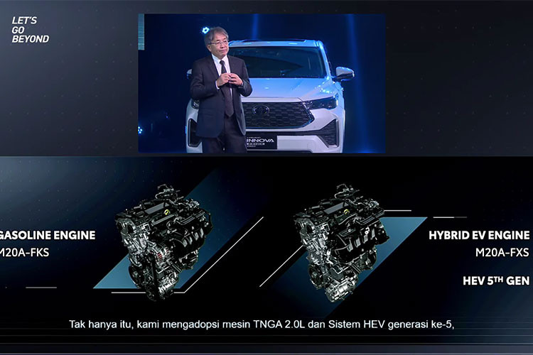 Thứ hai là hệ truyền động hybrid bao gồm máy xăng 4 xi-lanh, dung tích 2.0L với công suất tối đa 152 mã lực tại tua máy 6.000 vòng/phút và mô-men xoắn cực đại 187,3 Nm tại dải tua máy 4.400 - 5.200 vòng/phút. Động cơ này kết hợp với mô-tơ điện mạnh 113 mã lực và 206 Nm. Nhờ đó, Innova Hybrid 2023 có tổng công suất 186 mã lực. Ngoài ra, xe còn được trang bị cụm pin Ni-MH nằm bên dưới 2 ghế trước.