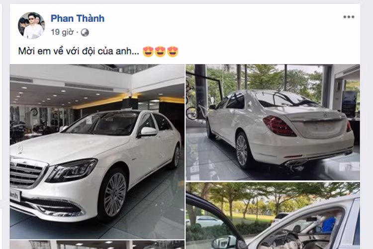 Phan Thành nổi tiếng với bộ sưu tập "khủng" cùng nhiều mẫu siêu xe đình đám như Ferrari, Lamborghini, McLaren, Audi R8, BMW i8, Bentley, Rolls-Royce Wraith hay Phantom. Sau hai năm im tiếng trong giới chơi xe tại Biệt Nam, mới đây thiếu gia này đã tậu hiếc xe siêu sang Mercedes-Maybach S450 4Matic vào bộ sưu tập của mình.