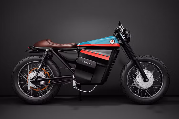 Bình xăng dạng giọt nước đặc trưng được cách điệu gọn gàng, vị trí nắp bình xăng được thay thế bằng đồng hồ hiển thị mức điện áp, lượng pin. Xe trang bị động cơ điện Denzel 2100 Wh, công suất cực đại 10 mã lực, tốc độ tối đa 100 km/h và đi được quãng đường tối đa 120 km khi sạc đầy pin.