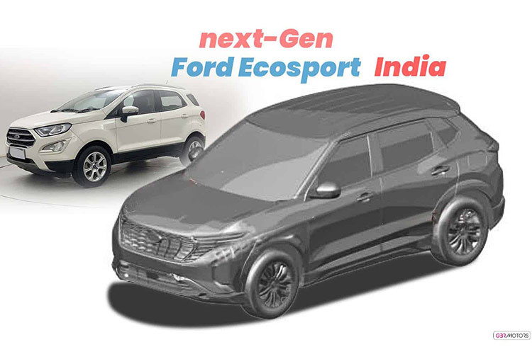 Cụm đèn chính của xe SUV Ford EcoSport 2025 mới được thiết kế thấp và theo dạng cột dọc, ôm sát viền tản nhiệt, trong khi đèn ban ngày phía trên dài và kéo về phía sau, tạo nên một vẻ ngoài hiện đại và đầy phong cách.