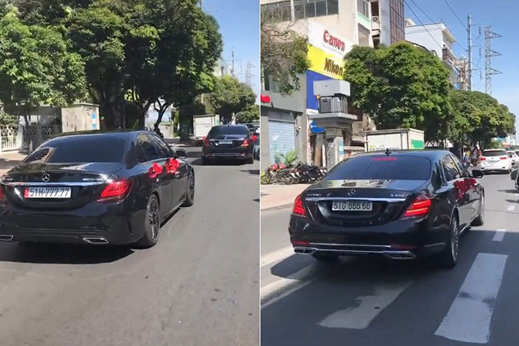 Mới đây, mạng xã hội lan truyền video quay lại cảnh một cặp xe sang và xe siêu sang Mercedes-Benz biển ngũ quý được chọn làm xe hoa tại TP HCM đã khiến không ít người đi đường trầm trồ còn cư dân mạng cho rằng chủ nhân khá chịu chơi khi chọn toàn xe đắt tiền và biển còn rất đẹp.