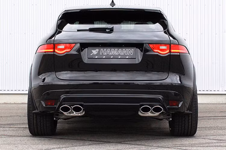 Hamann đã thiết kế và tạo ra hệ thống xả đa dòng tối ưu hoá dòng khí thải dành riêng cho F-Pace và kết thúc bằng lon pô hình oval rất hợp với phong cách xe Anh của Jaguar. Kết quả, trên phiên bản động cơ V6 tăng áp 3.0L, Hamann có thể nâng công suất tối đa từ 380 mã lực nguyên bản lên 410 mã lực và mô men xoắn cực đại 510 Nm (tăng 50 Nm).