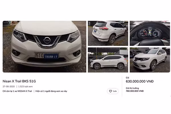 Nissan X-Trail được phía ngân hàng VIB thanh lý (Ảnh: VIB).