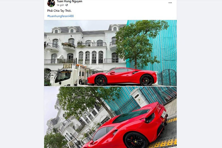Ca si Tuan Hung chia tay sieu xe Ferrari 488 GTB 16 ty
