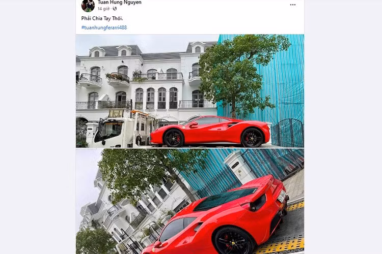 Ca si Tuan Hung chia tay sieu xe Ferrari 488 GTB 16 ty
