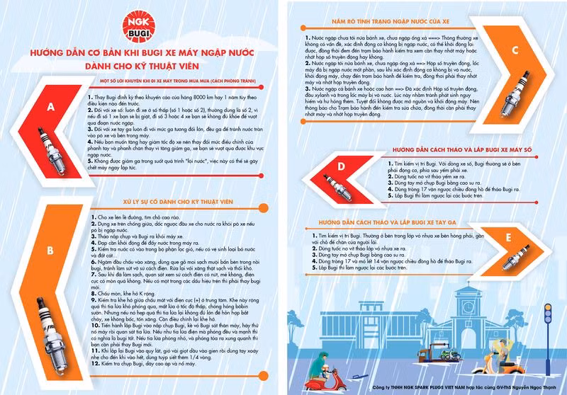 NGK dien tap “giai cuu” bugi cho xe may bi ngap nuoc o Ha Noi-Hinh-4