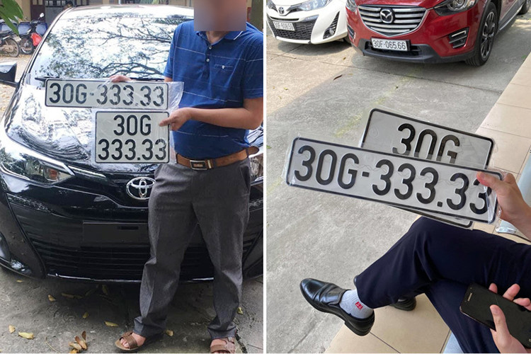Đặc biệt, mới đây nhất, ngày 13/5/2020, anh Nguyễn Ngọc Liêm ở Tiền Phong, Mê Linh, Hà Nội đã may mắn “bốc” được biển số ngũ quý 3 cho chiếc Toyota Vios phiên bản 2020 mới mua. Ngay lập tức, chiếc xe Vios biển số 30G-333.33 của anh Liêm đã được nhiều người ngỏ ý mua lại với giá cao ngất ngưởng thậm chí lên đến 3,3 tỷ đồng gây choáng.