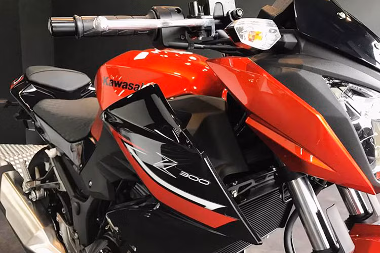 Thân của mẫu xe này có hai yếm bên bình xăng (cánh gà) với tạo hình chữ Z khá to và rộng, khiến cho ngoại hình của Z300 lớn hơn khi so với một số chiếc naked-bike khác trong cùng phân khúc 300 phân khối. Ngoài việc trang bị bình xăng mới, bộ khung sườn và một số chi tiết trên chiếc Z300 mới này cũng đã được sửa đổi để đem đến tư thế ngồi thoải mái hơn.