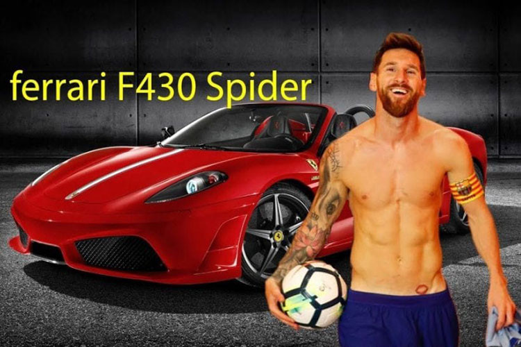 Một trong những siêu xe của Messi đam mê nhất là Ferrari F430 Spider 2009. Đây là chiếc xe mà Messi vô cùng yêu thích vì vẻ ngoài vô cùng cuốn hút và quyến rũ. Nó khiến cho bất kỳ ai khi nhìn vào nó cũng không thể rời mắt. F430 Spider sở hữu khối động cơ V8, dung tích 4.3 lít, cho công suất 483 mã lực, mô-men xoắn 465 Nm, sử dụng hộp số sàn 6 cấp.
