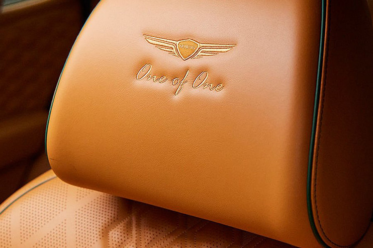 Nội thất bọc da toàn bộ với họa tiết độc đáo trên các tấm cửa. Các chi tiết trang trí bằng nhôm và ốp gỗ trên bảng điều khiển trung tâm và cửa ra vào mang lại nét sang trọng, đồng thời bảng táp-lô phía trên bọc da màu đen có đường khâu màu cam tương phản.